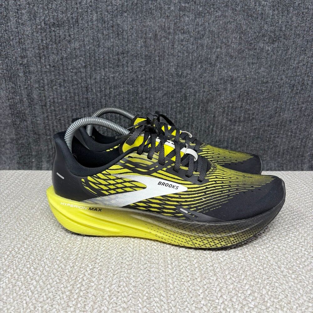 Brooks Hyperion Max Black Blazing Yellow Athletic Running Shoes Men’s Size 8